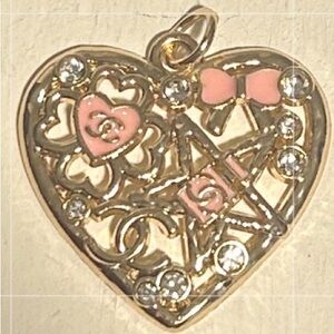 Upcycled CC heart charm